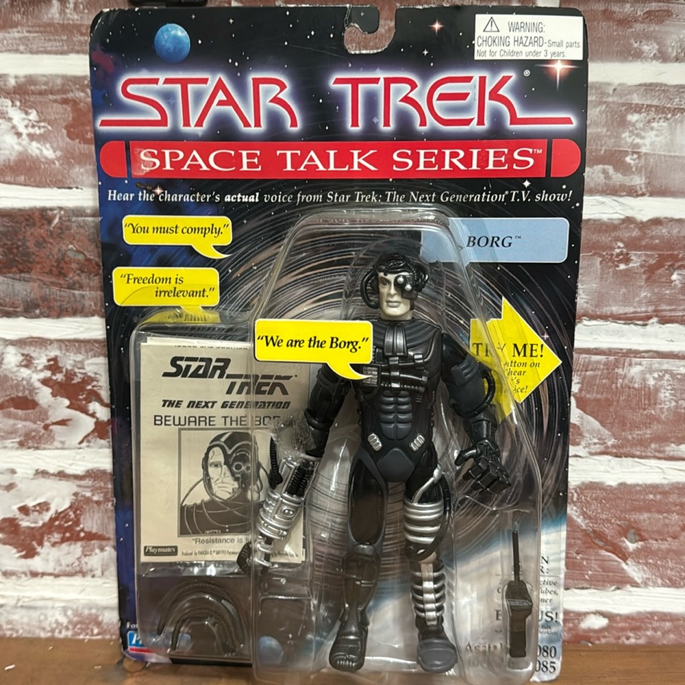 1995 STAR TREK Space Talk Series HUGH BORG Toy WORKS Action Fig Playmates